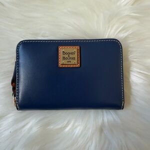 Dooney & Bourke Medium Smooth Zip Wallet in Ocean